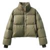 Winter Warm Down Coat Thickened Padded Jacket High Collar Windproof Long Sleeves Daily Outwear with Pockets Heat Retention Cotton