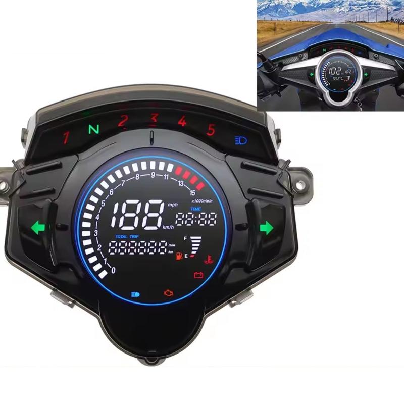 Dashboard Instrument Panel Gauge Meter Clear Large Display Accurate Speed Distance Readings for LC135 V4 V5 Motorcycle