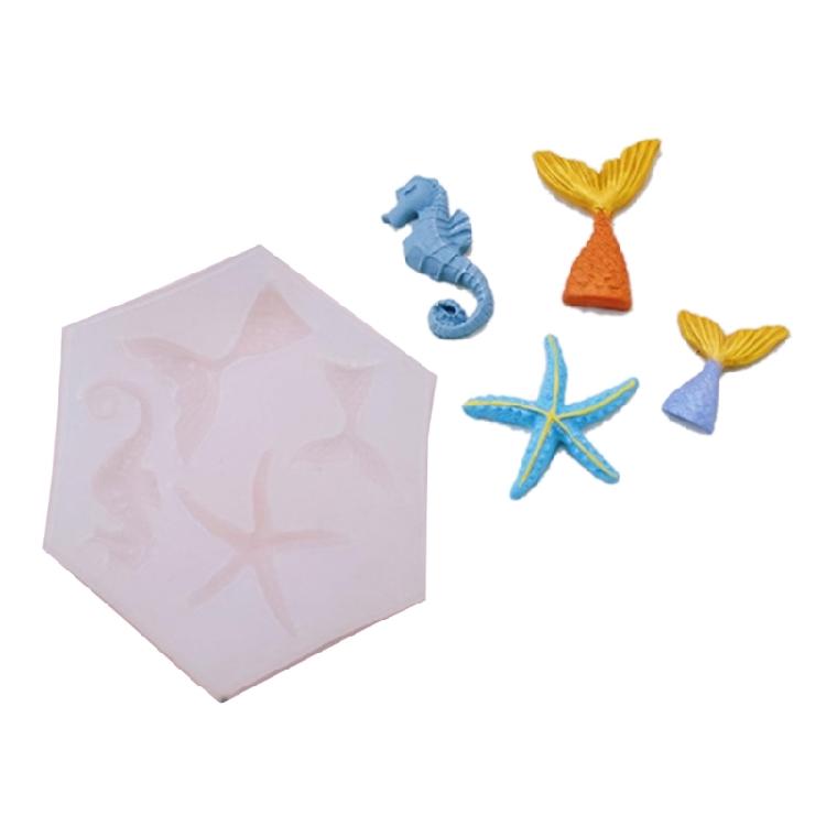 Multipurpose Silicone Craft Mold with Starfish Shell Design Perfect for Candle Soap Resin Art Craft Enthusiasts