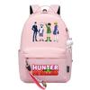 Popular Cartoon, Full-Time Hunter, Printed Schoolbag For Primary And Secondary School Students, Cute Girls' Casual Backpack.