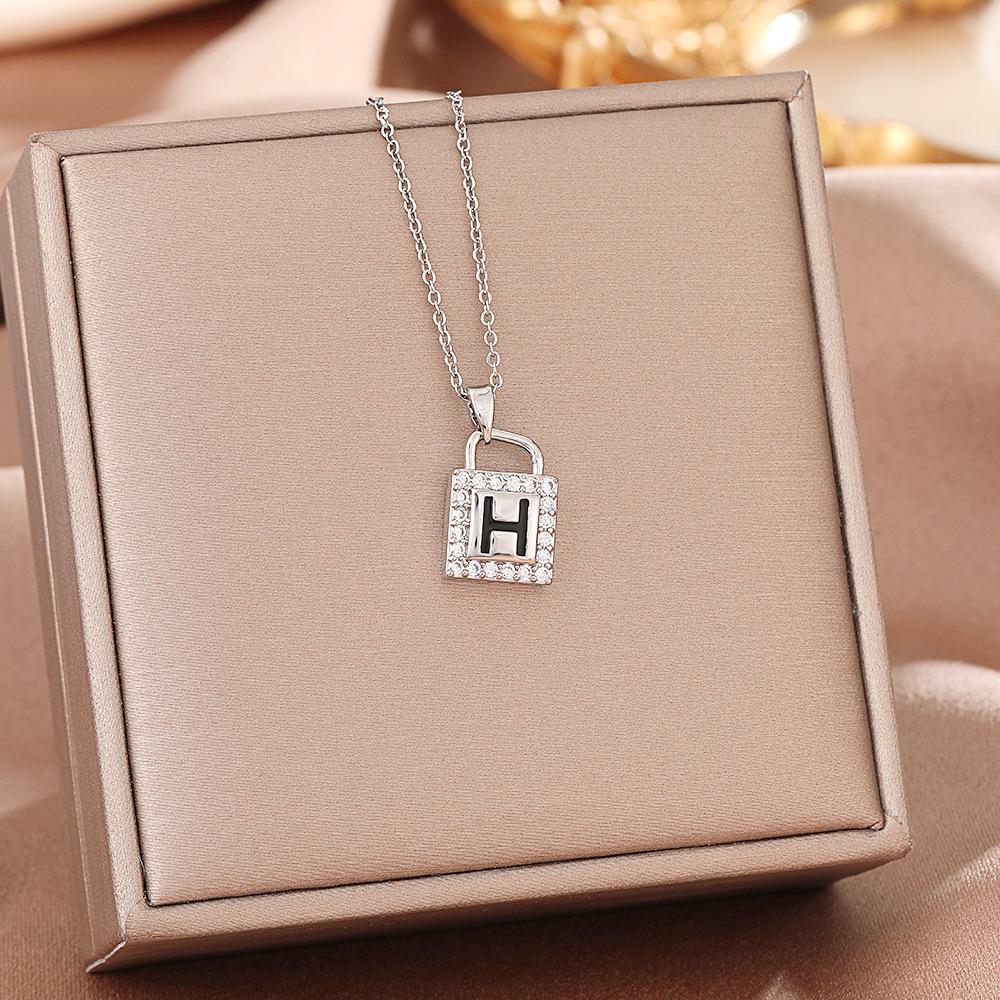 Women's Silver Titanium Steel Necklace with Micro-Inlaid Zircon - Elegant, Durable Clavicle Chain Jewelry
