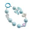 Color Plated Color Flower Beaded Mobile Phone Chain Creative Bow Car Keychain Earphone Bag