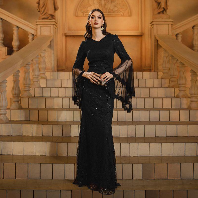 Вечернее Платье Длинное Макси Платье Свадебные Платья На День Рождения Black S