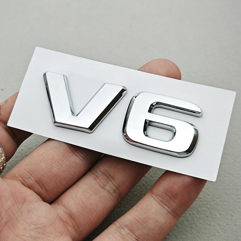 3D ABS Black Logo V6 V8 Leters Car Fender Side Sticker Emblem For Mercedes Menz AMG GT S500 GLE450 GLS450 E53 Accessories