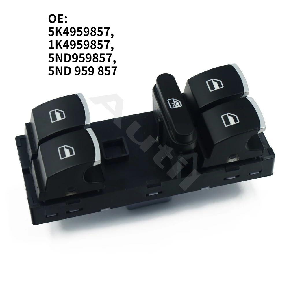 Driver Side Master Window Control Switch 5ND959857 for VW Golf GTI Bora Passat B5 Skoda Fabia Seat Toledo 1998-2010 Accessories