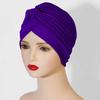 New Women Solid Color Hijab Turban Cancer Beanie Bonnet Inner Hijabs Cap Hair Loss Chemo Hat Elastic Head Cap Muslim Indian Hat