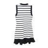 SD Family 2025 Black Striped Sleeveless Round Neck Fishtail Dress