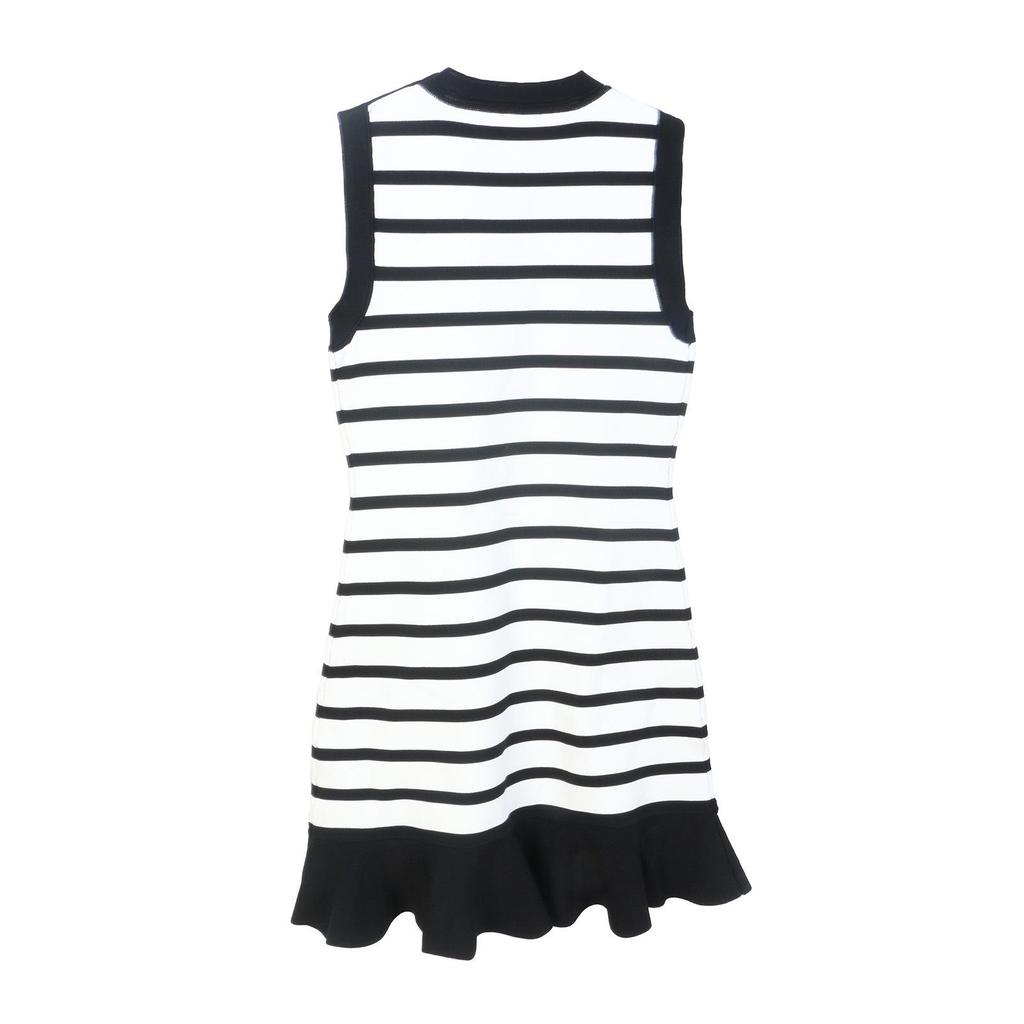 SD Family 2025 Black Striped Sleeveless Round Neck Fishtail Dress