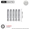 Torx Screwdriver Bit 50mm Magnetic S2 Steel 1/4'' Hex Shank Hollow Hole Security Bits T5-T40 Electric Drill Driver Hand Tools