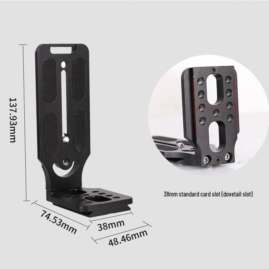 L-Shaped Camera Vertical Plate with Quick Release Stabilizer Holder and Base