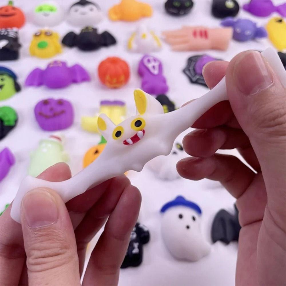 10pcs Spider Halloween Pumpkin Squeeze Toy Slow Rebounce Pinch Compression Toy Party Game