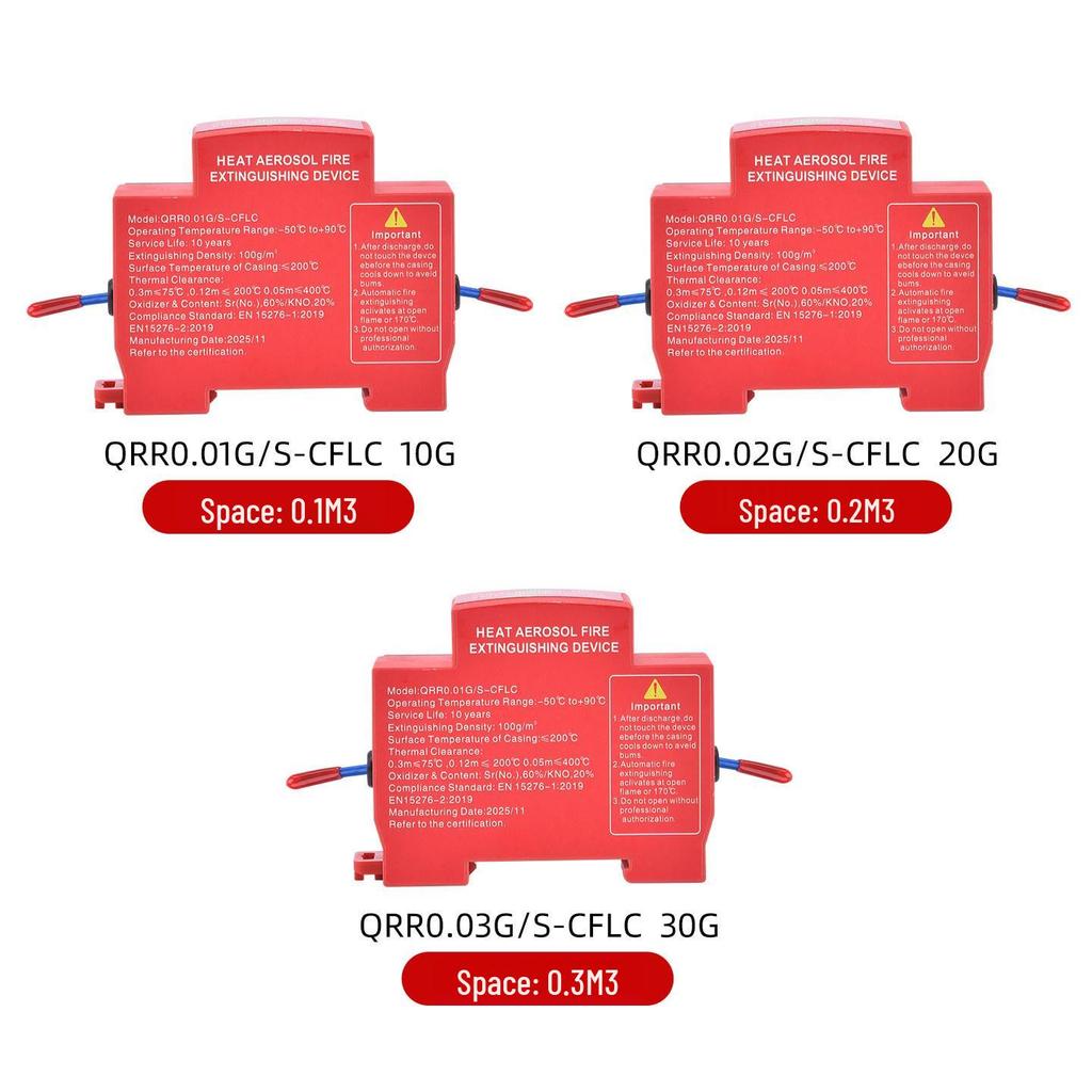 Rail-Mounted Wireless Thermal Aerosol Fire Extinguishing Device with Trigger Sticker