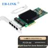 EB-LINK Intel I350 Quad Port Gigabit PCIe Network Card