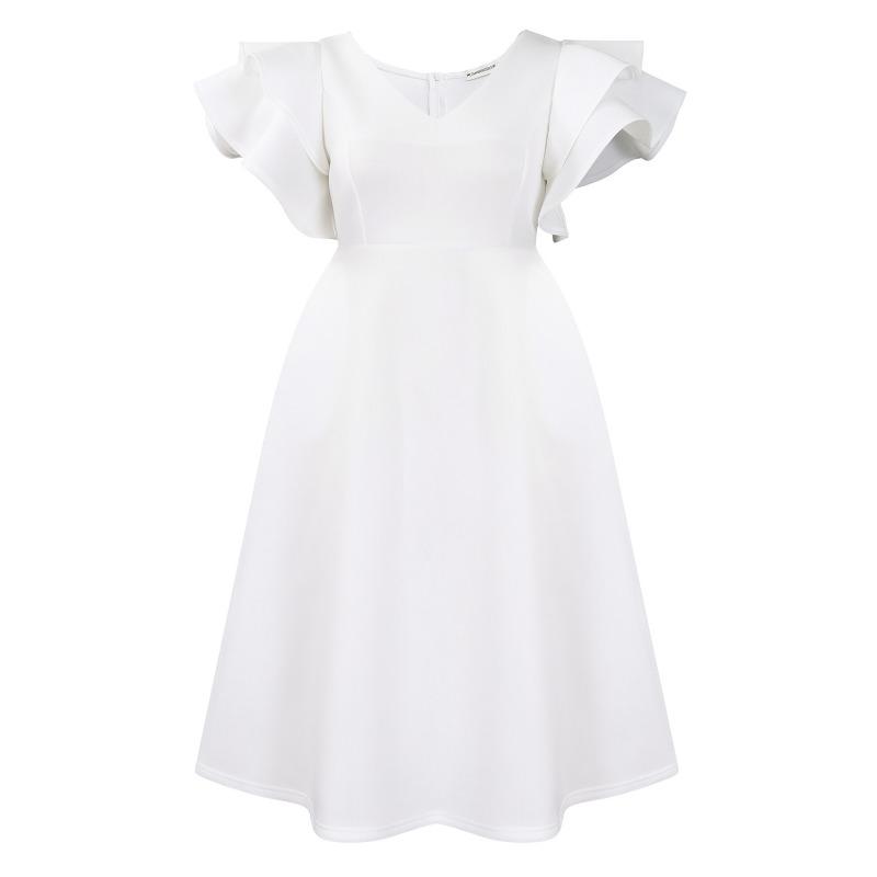 

Летняя новая юбка А-силуэта с высокой талией и оборками по краю подола, банкетное платье для вечеринки S