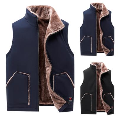 Men Casual Winter Warm Zipper Sleeveless Vest Jacket Coat Outwear Tops