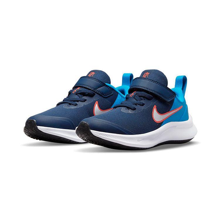 Nike Star Runner 3 PS Midnight Navy Kids Sneakers Blue White Imperial-Blue DA2777-401