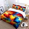 Colorful Heart Trio For Decor Kid'S And Adults' Bedroom Decor, Exquisite Three-Piece Bedding Set Gift