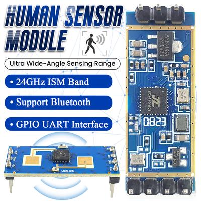 LD1111 Human Presence Sensing 11GHz Radar Module Sensor ISM Frequency Sensitive Body Moving Sensors 9M GPIO UART Output 7PIN