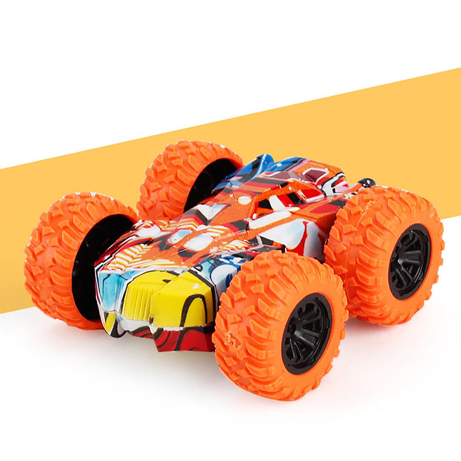 

Children s Toy Car Fun Double-Sided Car Inertial Safety Anti-Collision Anti-Fall Kid s Anti-Fall Model Sliding Off-Road Vehicle оранжевый
