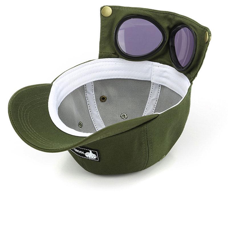 New Aviator Hat Summer Personality Glasses Baseball Cap Female Unisex Sunglasses Male Cap Baseballcap