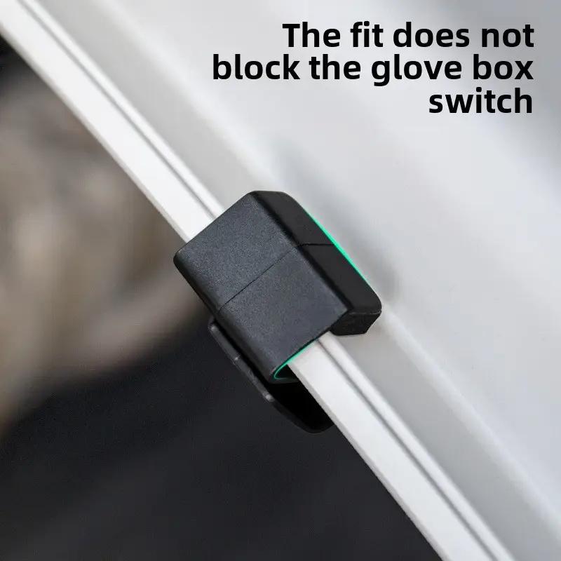 2 Streamlined Car Storage Hooks Compact Wall Mounted Glove Box and Interior Accessories Organizer Durable Plastic