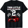 2nd Birthday Gift Boys 2 Years Old Race Car Drivers T-Shirt