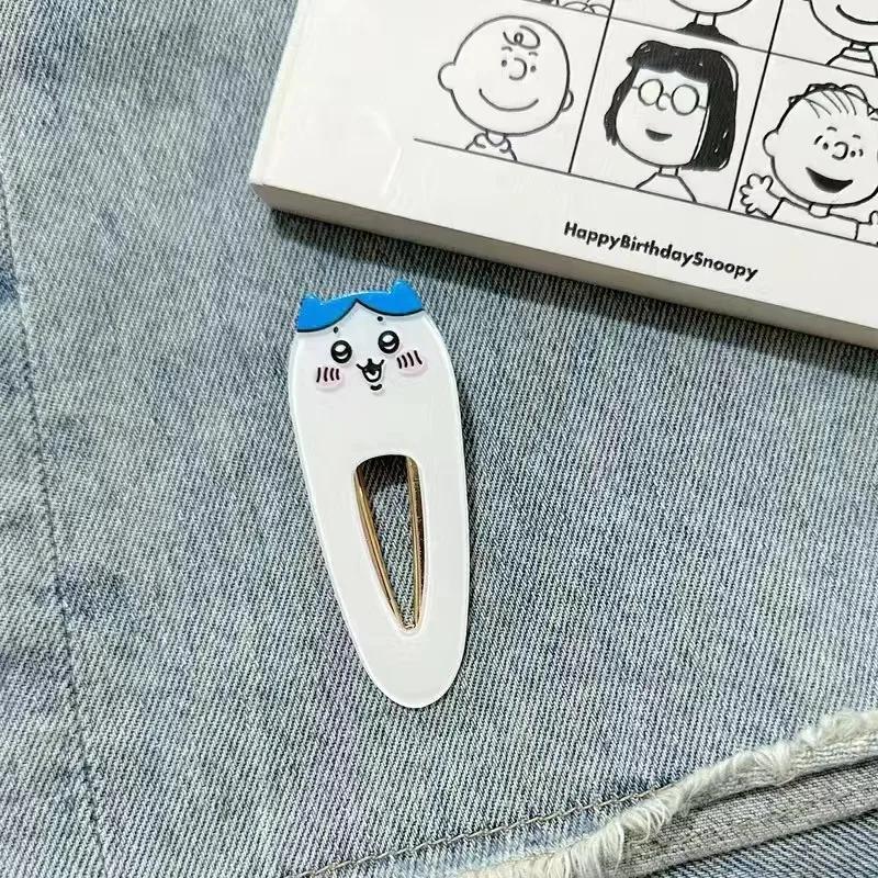 New jiyi Rakko Acrylic Hairpin Hachiware Usagi Momonga Squirrel Chestnut Head Cute Cartoon Duckbill Clip Student Girl