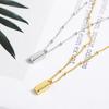 Ultra thin Party Pendant Sparkly Women Necklace Gold Bar Choker Clavicle Chain Korean Style