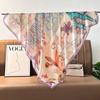 French retro ethnic style 111 imitation silk scarf large square scarf with shawl beach towel for women in spring and autumn