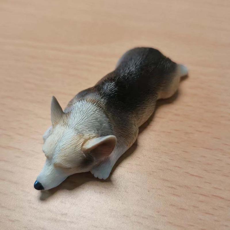 Warm Series, Sleepy Series, Corgi Model, Super Cute Shiba Inu Figurine, Fridge Magnet Doll