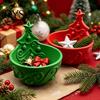 Holiday Party Setting Items Christmas Tree Candy Bowl, 3D Printed Treat Storage Container, Small Trinket Organizer Tabletop Decorative Snack