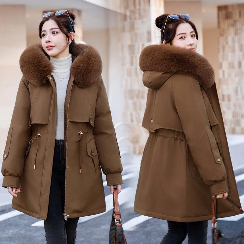 Large Size Pie Overcomes Women's Medium and Long Cotton-padded Clothes, Winter New Korean Version Fashion Cotton-padded Clothes, Piled and Thickened