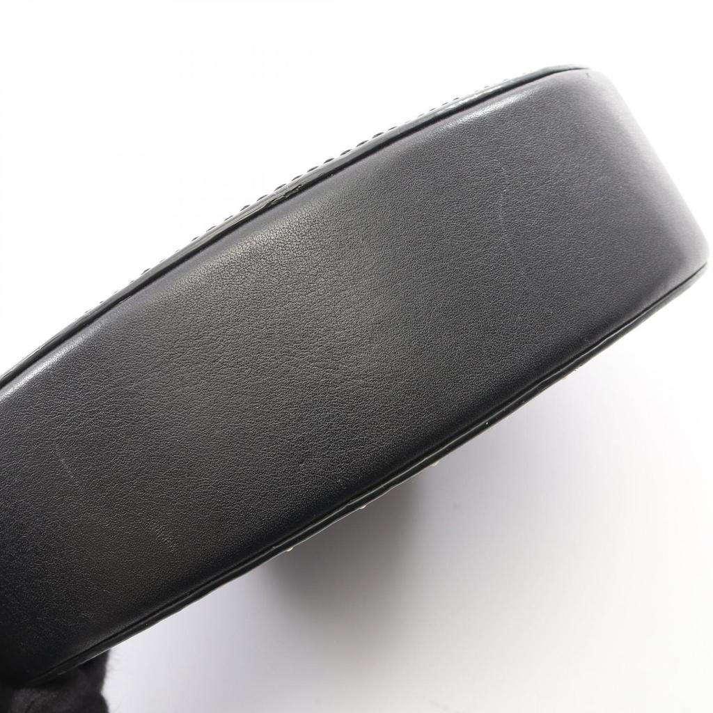 Used MCM Visetos Circle Shoulder Bag PVC coated canvas leather Black Used Women