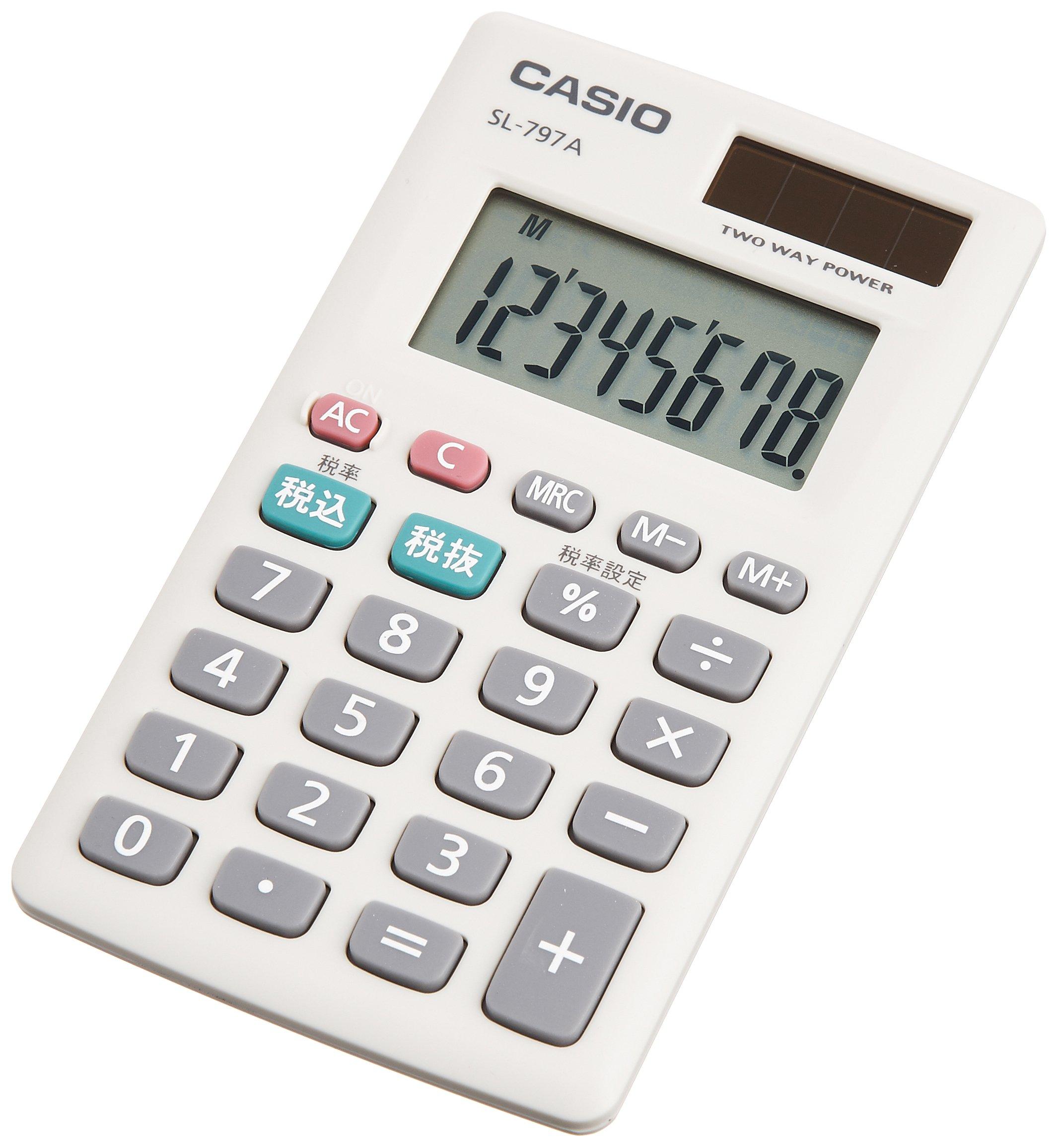 

Casio Personal Tax Card 8 Calculator, Type, Digits, SL-797A-N білий