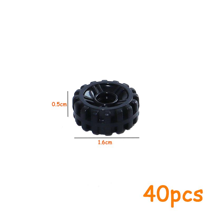 Technical Tire Wheel Car Truck Wheels Hub Block Bricks MOC Motorcycle Tyre Rim Brick Playset 56145 44309 86652 32019 15038 23798
