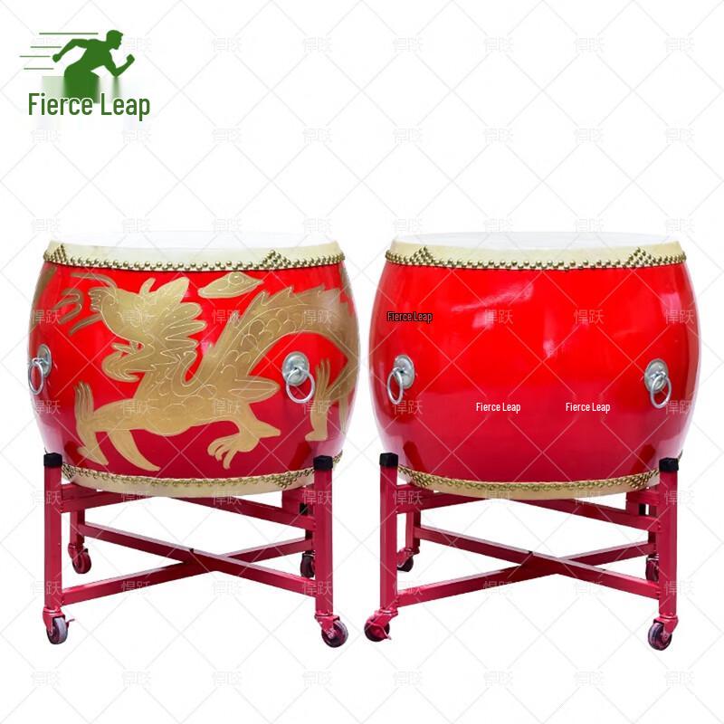 Chinese Red Dragon Dance Drum