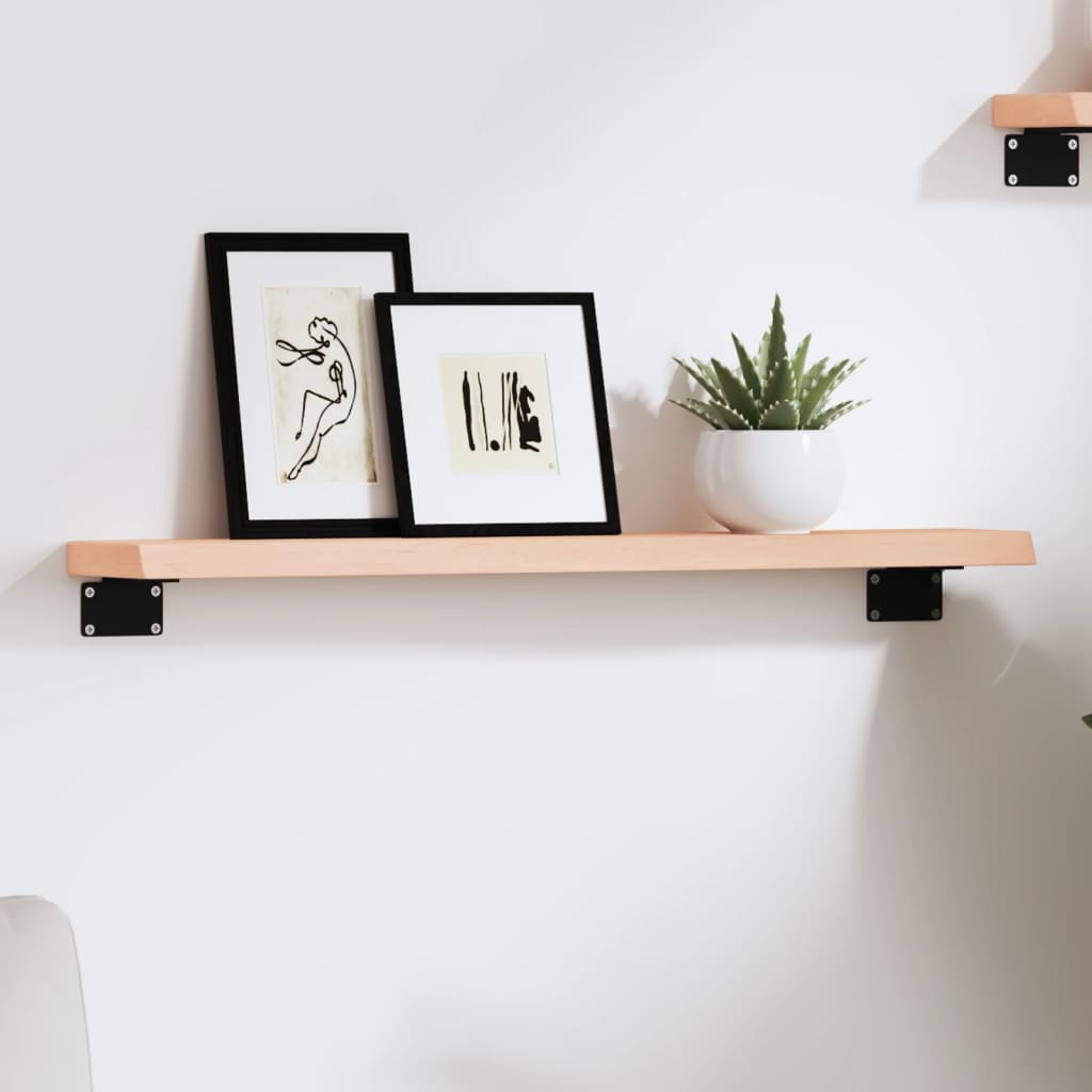 Vidaxl Półka, 60X10X2 Cm, Surowe Lite Drewno Dębowe
