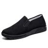 Cloth shoes men's 2025 summer breathable men's one-pedal dad shoes polyurethane comfortable non-slip soft-soled elderly cloth shoes