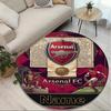 Custom Name Personalized Arsenal F.C Print Round Rug, Versatile Home Decor Carpet, for Playroom, Apartment, Balcony, Entryway, Hallway Gift