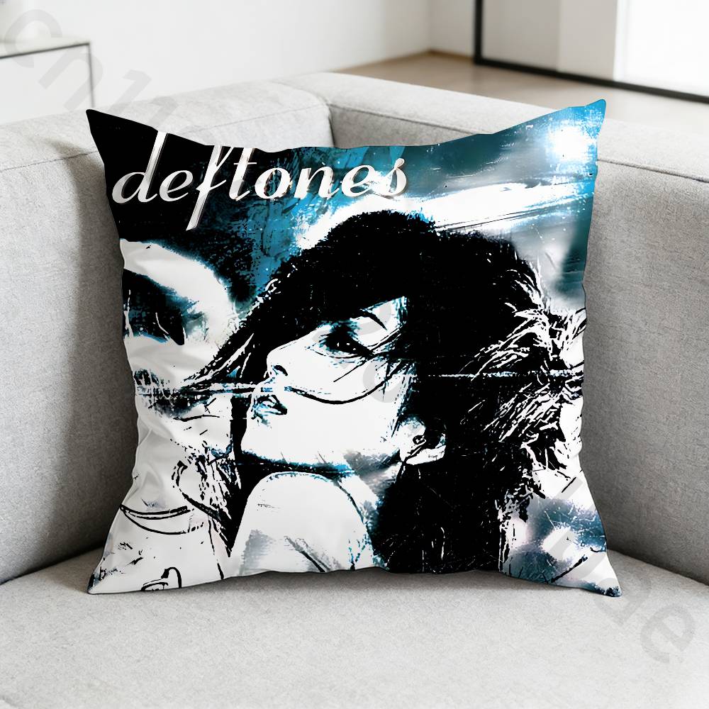 DDeftones Pillow Case Antidustmite Pillowcase Invisible zipper silky short plush Sofa cushion cover