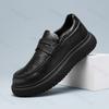 Men's Leather Shoes 2025 Autumn British Style Trendy Thick-soled Casual Shoes Anti-slip Wear-resistant Chunky Loafers