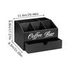 Coffee Tea Holder Basket Countertop Coffee Bar Accessories Wood Coffee Pods Holder Storage Basket for Offices Coffee Bar