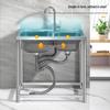 304 Stainless Steel Double Bowl Kitchen Sink with Stand