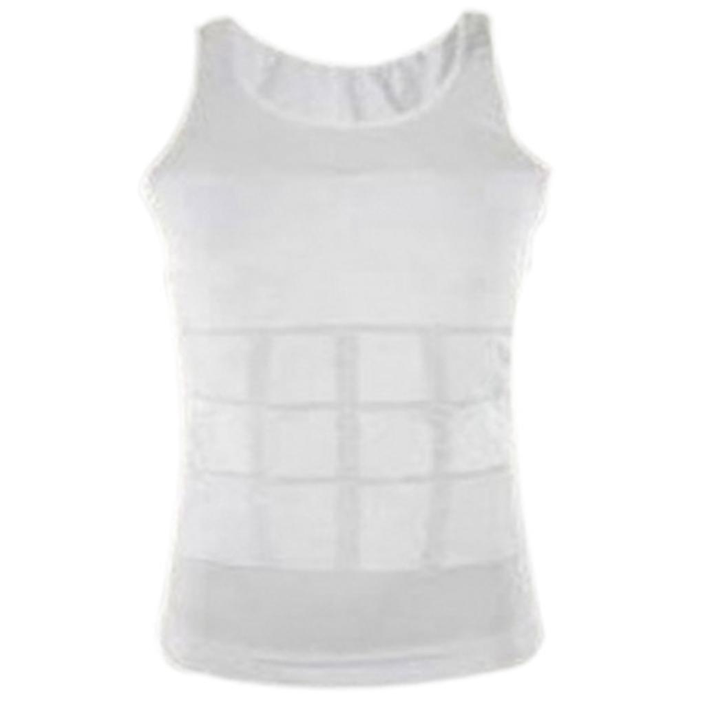 Men Compression Shirt Seamless Back Adjustment Slimming Body Shaper Vest Tummy Control Shapewear for Outdoor Sports