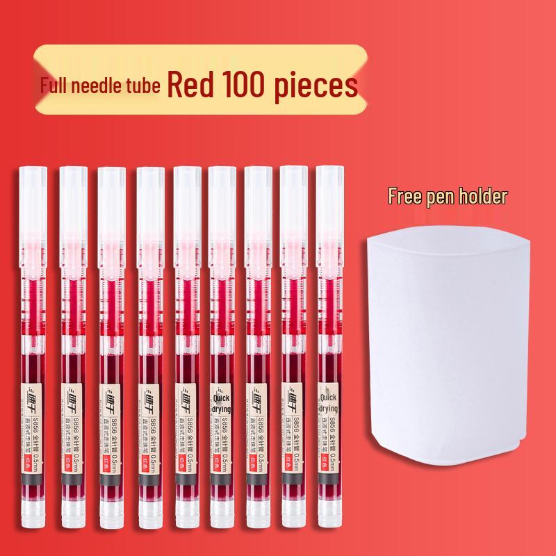 Student Special Red Gel Pen: Push-Type Correcting Pen for Homework & Signatures