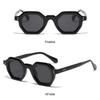 Vintage Polygon Square Women's Sunglasses Small Outdoor Rivets Sun Glasses UV400 Protection Hexagon Shades Outdoor