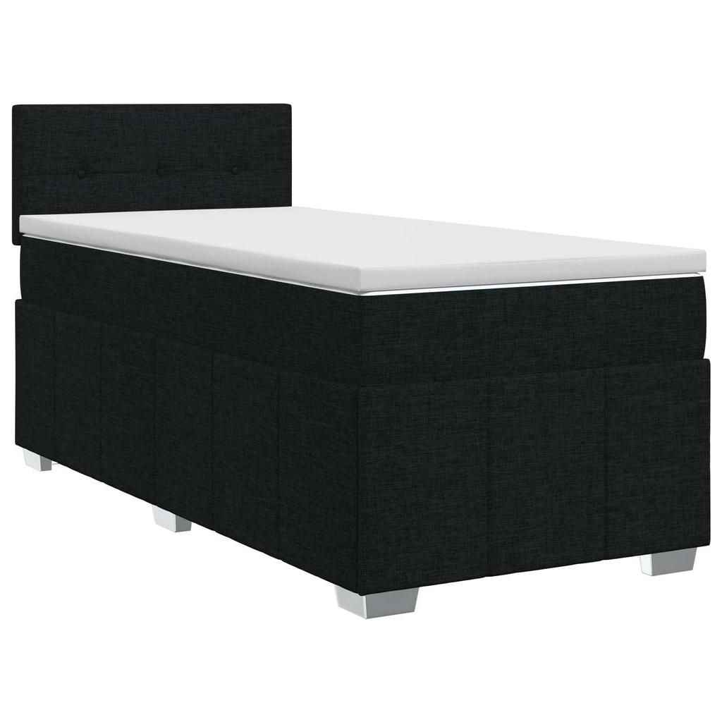Box Spring Bed with Mattress Black 80 x 200 cm Fabric