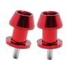 2pcs Red Aluminum Alloy M8 Motorcycle Racing Adapter Holder Swingarm Coil Slider Mount Stand Screw