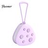 Small Jewelry Organizer Powder Puff Storage Box with Mirror And Handle, Dustproof Portable Case Makeup Sponge Container, Compact for Outdoor