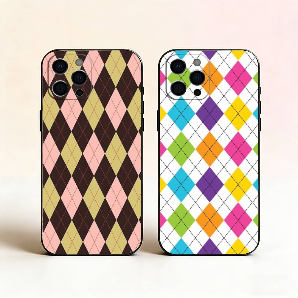 plaid background Phone Case For iPhone 17, 16,15,14,13,12,11 Plus,Pro Max, Others Soft Black Cover